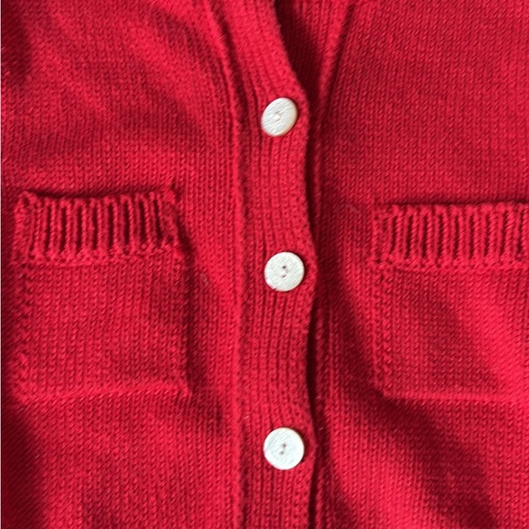 Zara Red Women's Cardigan with Buttons - Picture 2 of 6